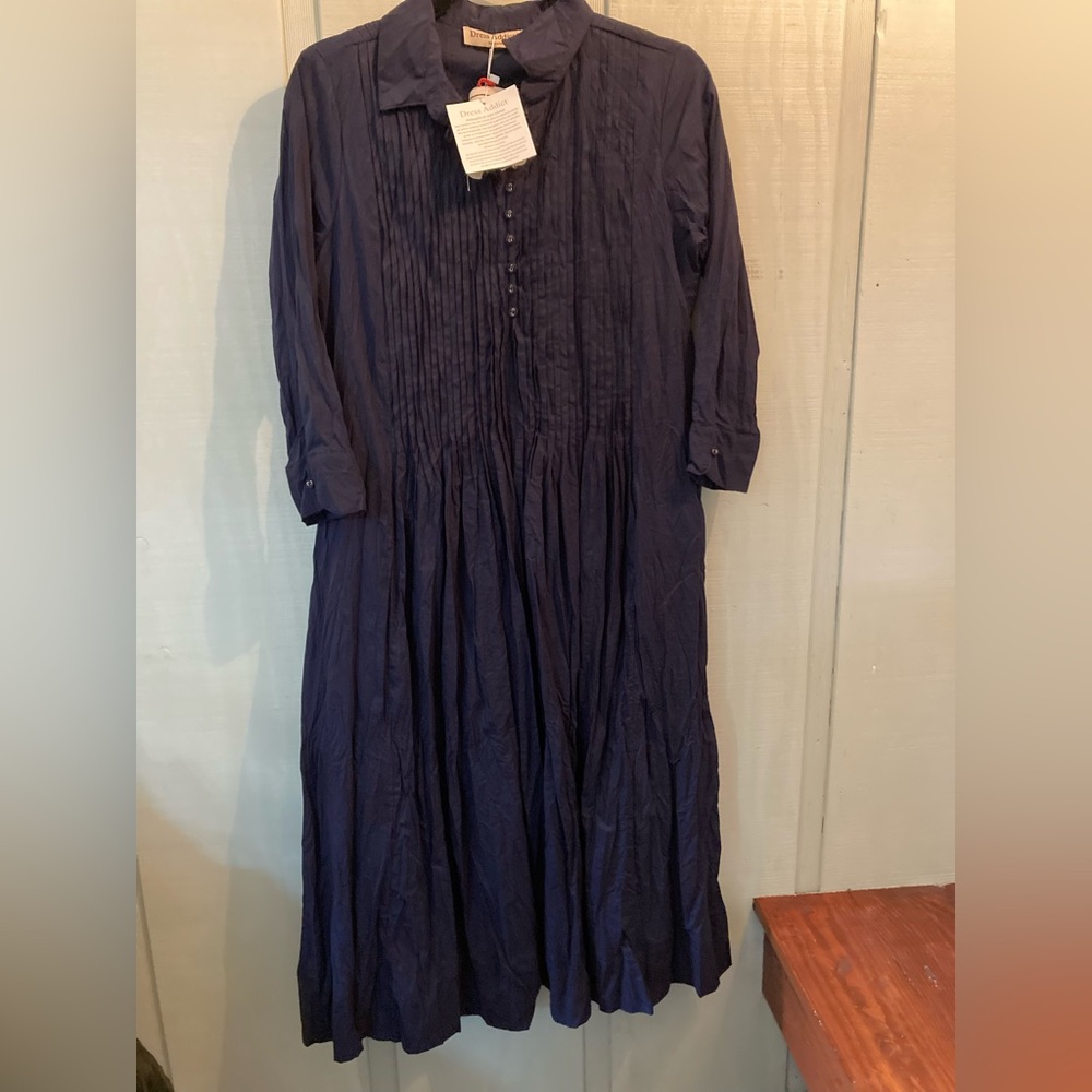 Dress Addict Jaipur Indigo Long Sleeve Cotton Dress